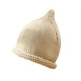 thumbnail image 1 of Hat Unisex Hat Solid Color Crimping Autumn Winter Windproof Warm Beanie Cap for Outdoor, 1 of 6