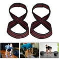 thumbnail image 3 of TNOBHG Weight Lifting Straps 2pcs Figure 8 Lifting Strap Men Women Anti-slip Weightlifting Grip Band Bodybuilding Powerlifting Strength Training Home Gym, 3 of 8