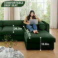 thumbnail image 5 of Modern Contemporary Chenille 3-Seater Sofa 220×80×75cm with Storage and Cylindrical Design, 5 of 24