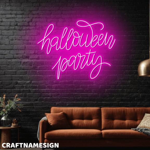 Craftnamesign Halloween Party Neon Light For Halloween Holiday Wall Decor