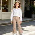 thumbnail image 6 of Angala Big Girls School Uniform Pants Flared Leg With High Waisted Fall Casual Girls Baggy Trousers, 6 of 6