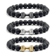 thumbnail image 1 of 3pzs Pulseras Gym Mancuerna Pesa Fitness Para Hombre Y Mujer, Malubero,Negro, 1 of 4