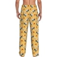 thumbnail image 3 of Picia Bee Wasp Mens Soft Woven Cotton Elastic Waistband Sleep Pajama Pant Lounge Sleep Pant With Pockets And Drawstring-Medium, 3 of 9