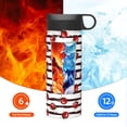 thumbnail image 6 of Honeii Ladybugs on Black and White Striped1 Print 18 oz Insulated Water Bottle with Straw Lid, Stainless Steel Sports Water Bottles, Double Walled Vacuum, Leak Proof, 6 of 8