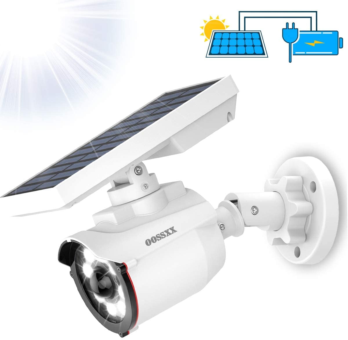 2X 60 LEDs Outdoor Garden Solar Motion Sensor Security Flood Light Spot Lamp8 EA