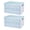 Blue, variant on Collapsible Storage Bins With Dustproof Lid Waterproof Interior Bag Handle Stackable Storage Box Container Utility Organizer Crate For Camping Fishing Living Room