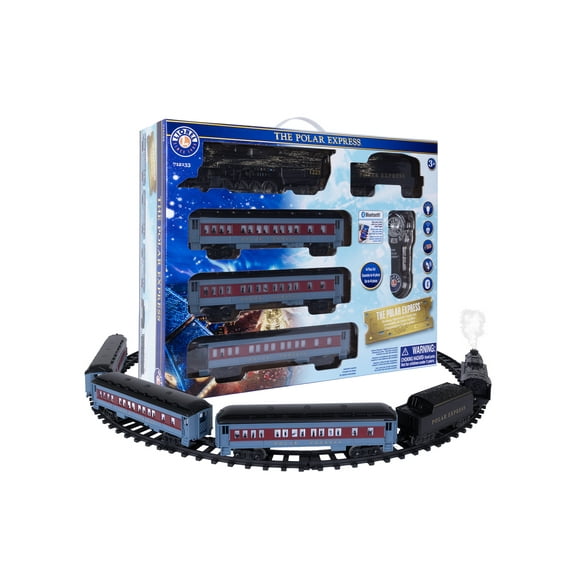 Lionel Polar Express Battery Operated O Gauge Train Set with Remote, Water Vapor Smoke, and Accessories
