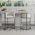 thumbnail image 2 of Manhattan Comfort Cosmopolitan 37.8 in. Cream and Black Metal Barstool, 2 of 3
