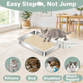 thumbnail image 2 of 1 pack-17.72'' Lx 13.78'' W x 2.76'' H Low Entry Stainless Steel Cat Litter Box, 2 of 8