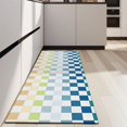 thumbnail image 4 of Colorful Gradient Checkerboard Checkered Pattern Kitchen Rug Mat,Kitchen Runner Rugs Non Skid Washable,Decorative Kitchen Floor Mats for Kitchen,Sink,Laundry,17"X47", 4 of 5