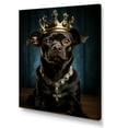 thumbnail image 2 of Designart "Royally Crowned Boston Terrier" Animals Canvas Wall Art - Traditional Black Dog Entryway Wall Art, 2 of 6