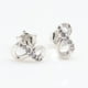 thumbnail image 2 of Pendientes brillantes con botón: un gran regalo para ella: pendientes impresionantes para mujer: plata de ley y circonita cúbica, 2 of 5