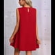 thumbnail image 5 of Vestido Tipo Chaleco Sin Mangas con Cuello Redondo en Color Liso, Rojo, Talla S, 5 of 6