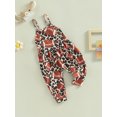 thumbnail image 3 of Bagilaanoe Toddler Baby Girl Jumpsuit Sleeveless Spaghetti Strap Football Print Romper Overalls 1T 2T 3T 4T 5T 6T Kids Long Pants Outfits, 3 of 8