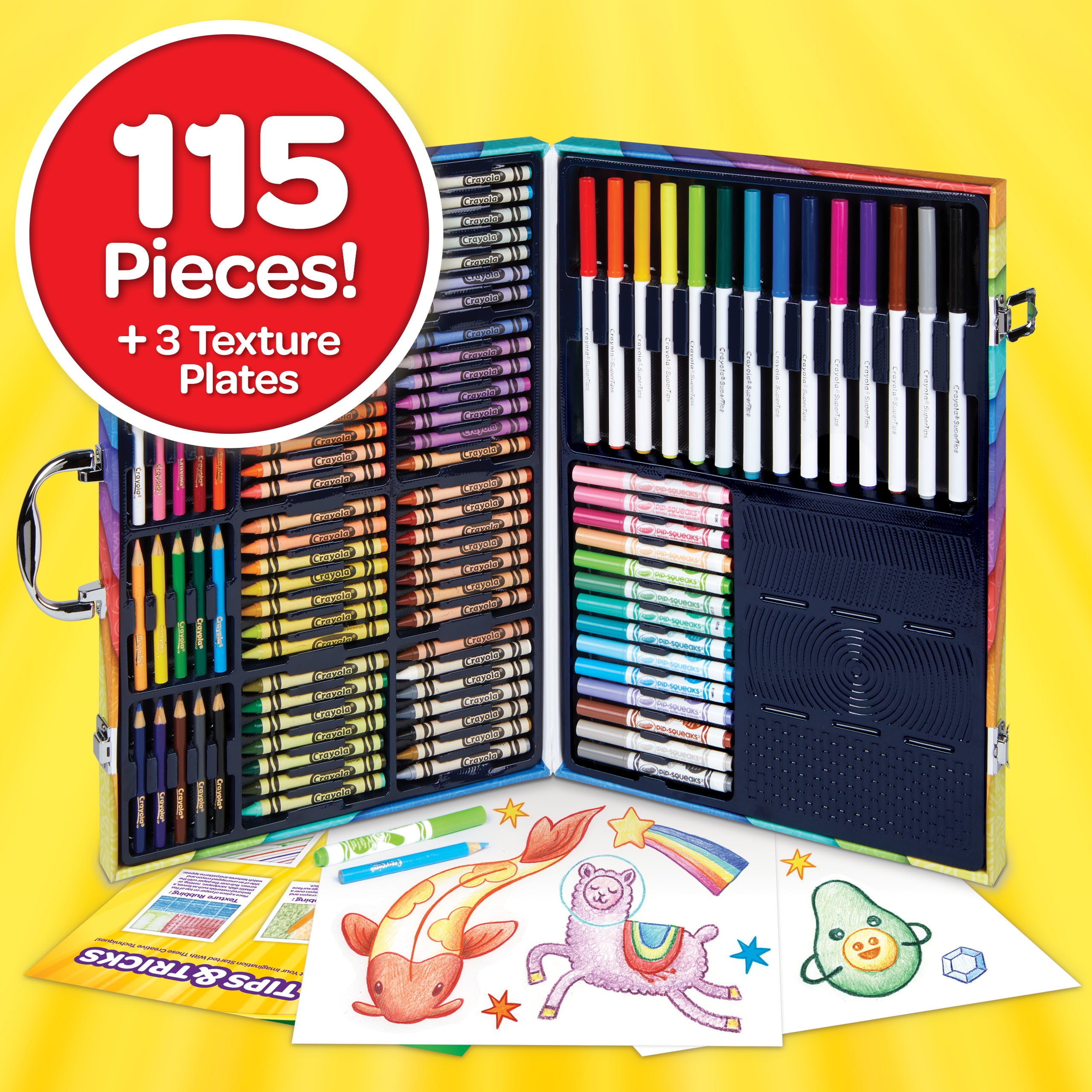 Crayola Sketch and Color Art Coloring Set, Beginner Child, 70 Pieces 