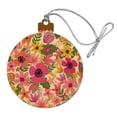 thumbnail image 1 of Vivid Flowers Wood Christmas Tree Holiday Ornament, 1 of 7
