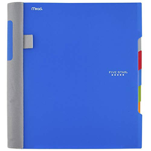 11 x 8-1/2 200 Sheets Blue Five Star Spiral Notebook 73635 5 Subject Wired College Ruled Paper School !!!.0 1 - Blue