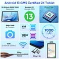 thumbnail image 2 of 2024 Newest 10.95 inch 2K Tablet with Case Android 13 2000x1200 FHD IPS Display Tablets PC, Octa Core, 14GB RAM(6+8G)+128GB ROM(1TB TF), 5+13MP Camera, 7000mAh Battery, Surpport WiFi, GPS, 2 of 10