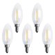 thumbnail image 1 of 5X Dimmable E12 2W Cob Edison Candle Flame Filamento LED Bombilla Lámpara 10 x 3.5cm, 1 of 5