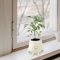 thumbnail image 3 of Sitting Flower Pot Cute Face Resin Plants Decorative Succulent Flower Pot with Drain Hole for Garden Balcony Office Window sill, 3 of 5