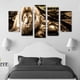 thumbnail image 3 of Cuadro Decorativo León Sepia Juego De 5 Piezas 150x80cm Ideal Para Sala Oficina Recámara Decoración Moderna, 3 of 5