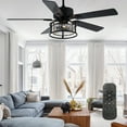 thumbnail image 2 of Oaks Aura 52" Reversible Crystal Ceiling Fan Remote 6-Speed DC Motor Ceiling Lighting, 2 of 8