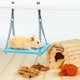 thumbnail image 4 of Animal pequeño cama colgante pájaro hámster columpio de madera colorido juguete para mascotas (azul) Likrtyny Mascotas, 4 of 6