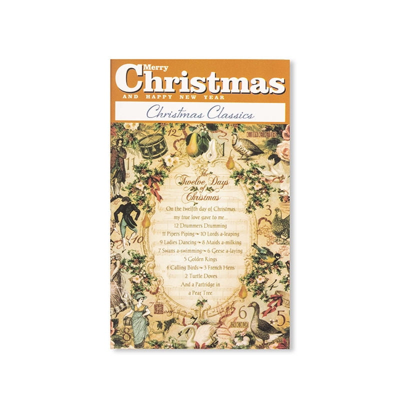 300 Sheets Vintage Holiday Gift Paper Pack - Christmas Joy Series Background Paper for Journals, DIY Crafts, and Decoration