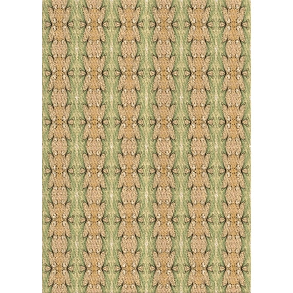 Ahgly Company Machine Washable Indoor Rectangle Transitional Dark Golden Rod Brown Area Rugs, 8' x 12'