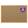 Mead Cork Bulletin Board, 36" x 24", Oak Frame