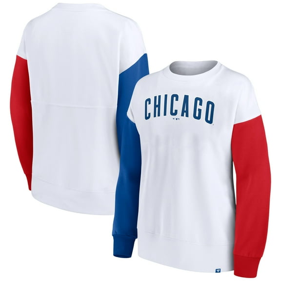 Women's Fanatics White Chicago Cubs Series Pullover Sweatshirt