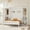 White, variant on Kumix Full Size Murphy Bed with 2 Wardrobe and Storage Shelf, Multifunctional Foldable Platform Bedframe for Guest-Room, Bedroom, White