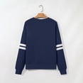 thumbnail image 4 of TOMVIGX Women Varsity Striped Sweatshirt Crew Neck Fall Oversized Sweatshirts Long Sleeve Y2k Sweat Shirt Casual Loose Fit Game Day Pullover Tops, 4 of 5