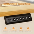 thumbnail image 6 of Electric Standing Office Desk, Height Adjustable Computer Desk Workstation with Double Drawers, Display Bracket, Stainless Steel Frame and T-Shaped Legs, 6 of 7