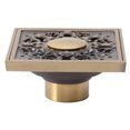 thumbnail image 1 of Squared Floor Drain, Floor Drain Pattern Carving Large  Retro  for Balcony, 1 of 8