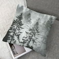 thumbnail image 7 of Ullo0ord Pillow Covers Set of 2 Pine Tree Decorative Throw Pillow Covers Nature Foggy Forest Grey Ombre Pillowcase Cushion Cover for Sofa Couch Bed Home Decor 18x18in, 7 of 7