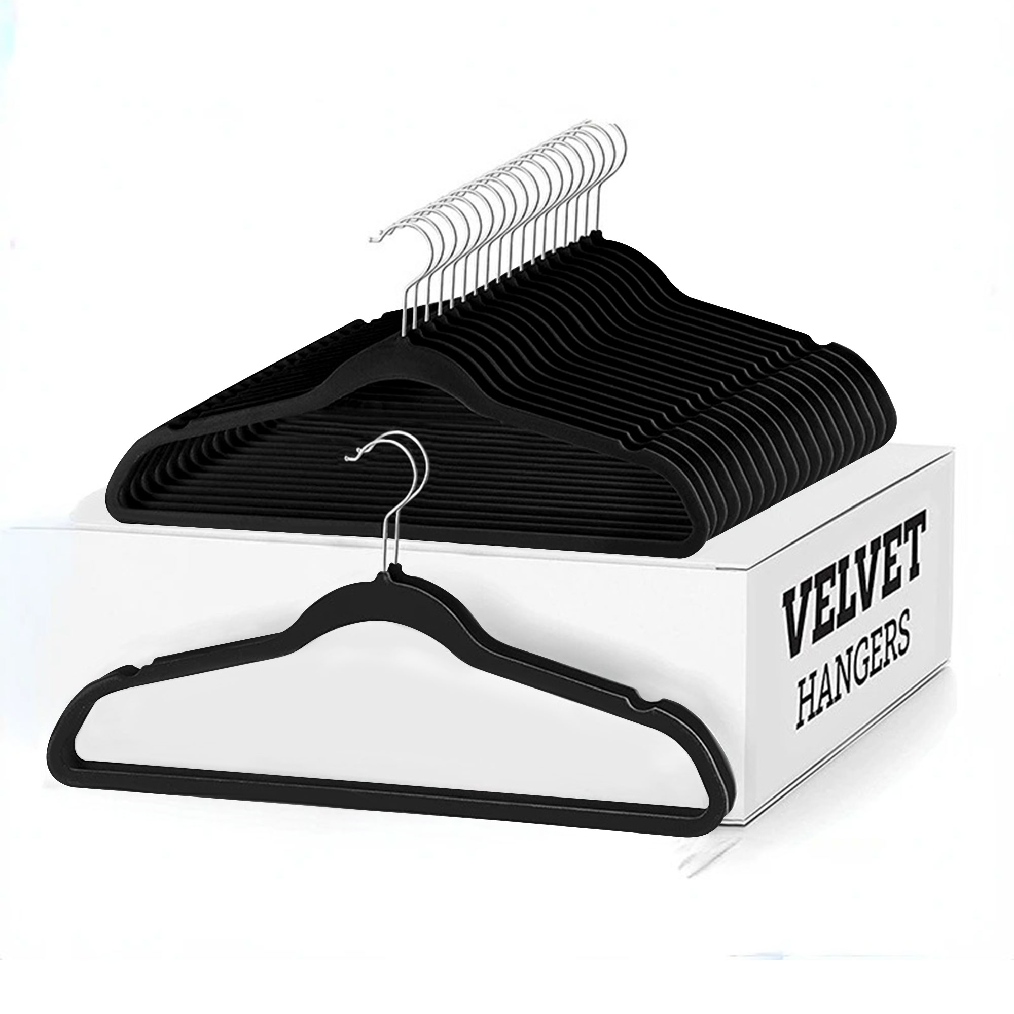 Lux Decor Collection 30-Pack Black Velvet Hangers photo 2