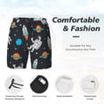 thumbnail image 5 of Haiem Space Men'S Quick-Dry Swim Trunks: Comfortable Beach Shorts With Mesh Lining And Pockets - Ideal For Swimming And Sunbathing Small, 5 of 9
