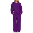 thumbnail image 4 of Sweatsuits Women 2 Piece Outfit Matching Lounge Sets Fall Outfits 2026 Fashion Clothing Crew Neck Track Suit Casual Daily Wear, 4 of 6