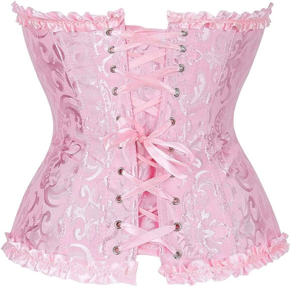 UPPADA Boned Corset Clearance,Corset Tops for Women Plus Size Floral Embroidered Corset Goth Lace Up Corset Overbust Corset Underbust Corset Belt Cute Bustier Lingerie