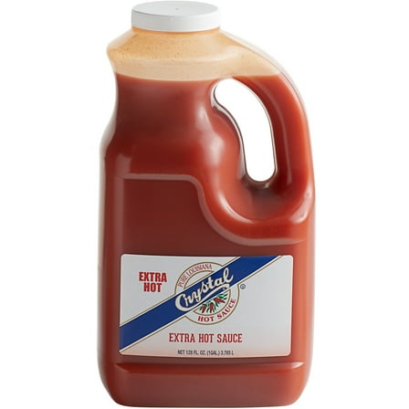 Crystal Pure Extra Hot Sauce 1 Gallon Bottle (128 Fl Oz) - Pack of 1