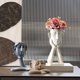 thumbnail image 5 of 3x Jarrón de resina creativo Cabeza Escultura artística Estatua Macetas para porche pequeña sala de TV interior Jardín Decoración Macarena Macetas de resina, 5 of 8