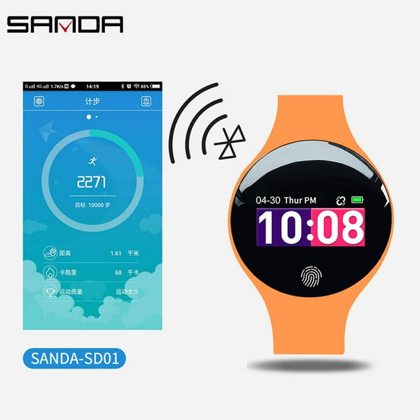Hombres Mujeres Reloj digital inteligente Pantalla tactil Deporte Pulsera inteligente de fitness Reloj de pulsera impermeable IP65 Inevent DZ7219 03B Bodega Aurrera en linea