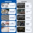 thumbnail image 6 of KINGYES 7-Piece Outdoor Dining Set, HDPE Patio Table and Chairs with Umbrella Hole, Gray, 6 of 11