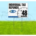 thumbnail image 1 of Individual Tax Refunds Efile In 48 Hours (18" x 24") Yard Sign, Includes Metal Step Stake, 1 of 6
