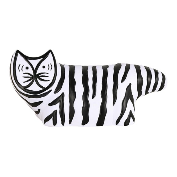 Cubierta de caja de pañuelos, gato a rayas creativo de papel facial almacenamiento de papel facial caja de papel higiénico para de la oficina