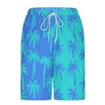 thumbnail image 4 of Hvot&aat Mens 2 in 1 Quick Dry Bathing Suits Drawstring Elastic Waist Beach Shorts with Lining Fashion Beach Print Pants, 4 of 5