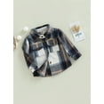 thumbnail image 3 of Bagilaanoe Toddler Baby Boy Flannel Shirts Jacket Plaid Long Sleeve Single-Breasted Shacket 4T 5T 6T Kids Fall Casual Outwear, 3 of 7