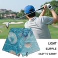 thumbnail image 5 of Yuyamidu Shell Sea Turtle Golf Towel Accessories for Women Men Soft and Comfortable Golf Bags Cleaning Towel for All Season, Blue, 5 of 7