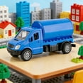 thumbnail image 2 of Blue Color Inertia Toy Car Model Vending Vehicle Design With Openable Doors And Lift Up Sides Simulation Stall Truck For Kids Boys Children Slide Play 5.31X1.97X2.56Inches, 2 of 7